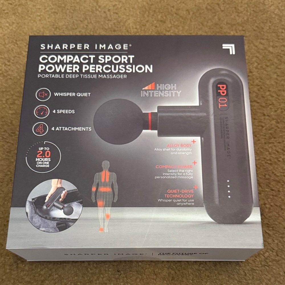 Sharper Image High Intensity Percussion Massager - Black and Red